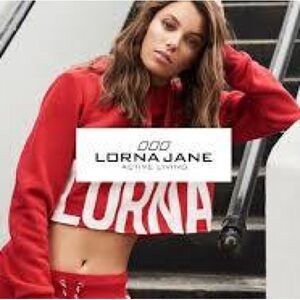Rare Lorna Jane LJ Vintage Cropped Hoodie - Red (Limited Release)